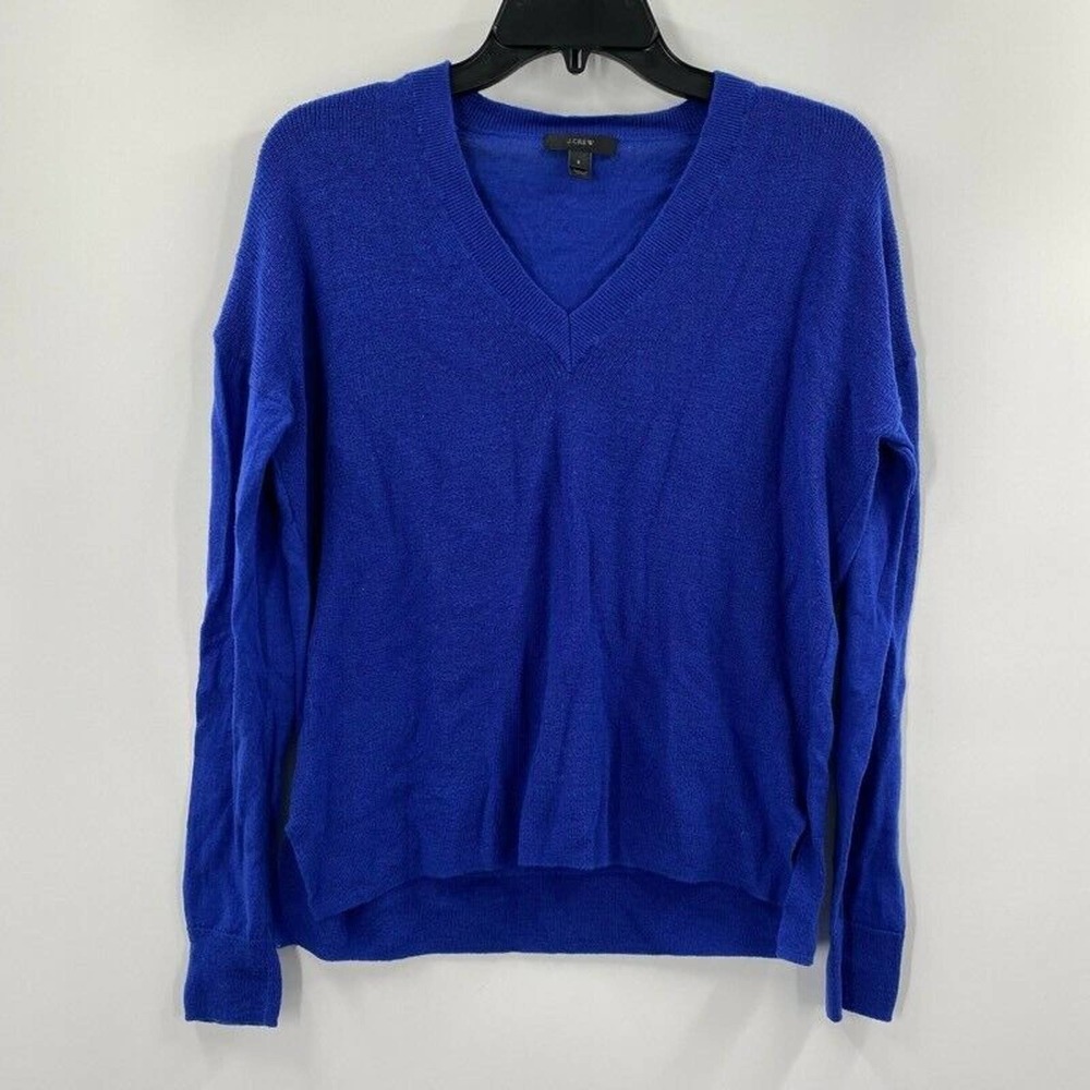 J. Crew Pullover Sweater V Neck Merino Wool Blend